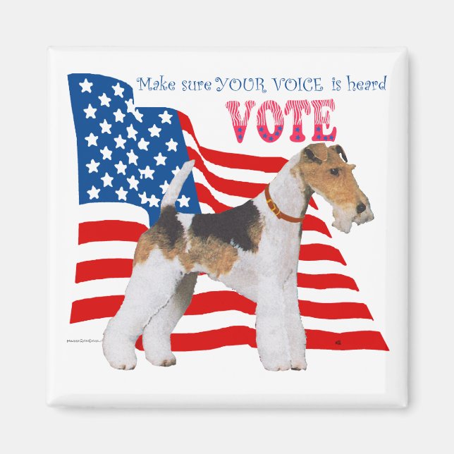 Aimant Fox-Terrier à poil dur VOTE (Devant)