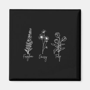 Aimant Foxglove Daisy Tulip Subtil Anti Trump Liberal Fem