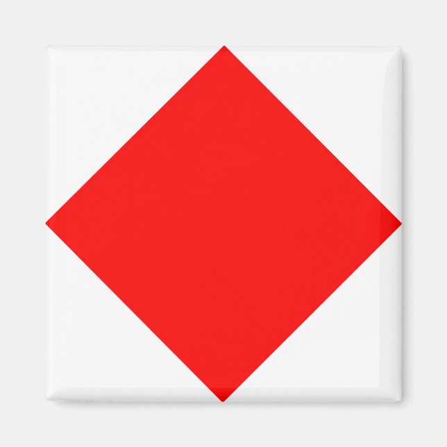 Aimant Foxtrot du drapeau nautique "F" (Devant)