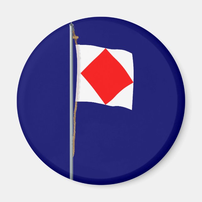 Aimant Foxtrot Je suis désactivé Signal Nautique Indicate (Devant)