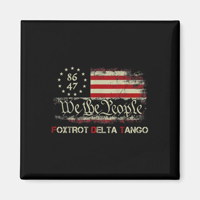 Aimant Foxtrots Drôle Delta Tangos Nous Les Peuples Us Am (Devant)