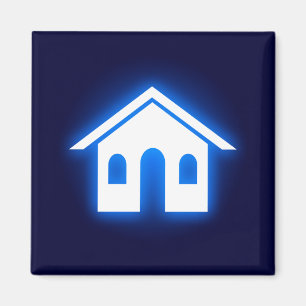 Aimant foyer bleu brillant