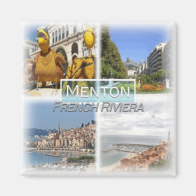 Aimant FR0129 Europe, France, Menton, Frigo (Devant)