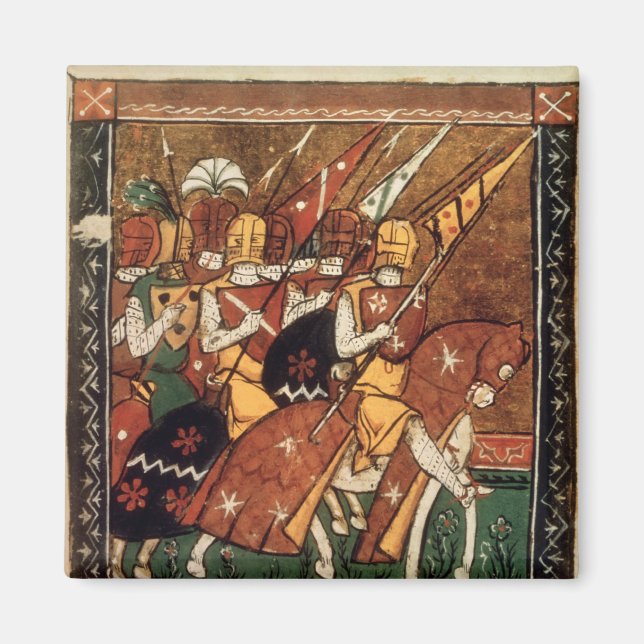 Aimant Fr 9084 f.20v : Chevaliers à cheval (Devant)
