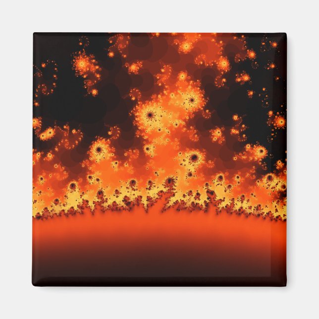 Aimant fractal à la flamme solaire (Devant)