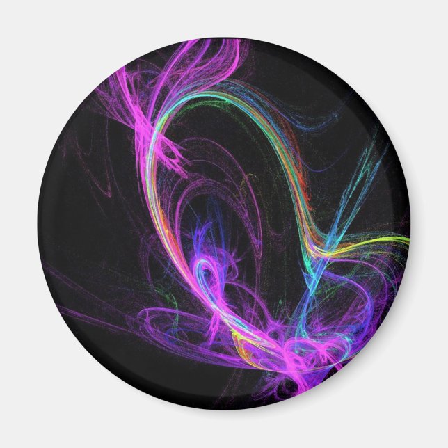 Aimant Fractale électrique rose (Devant)