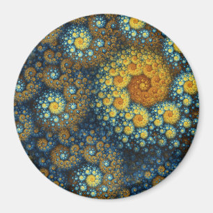 Aimant fractale en spirale organique bleue de "a.lone"