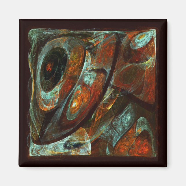 Aimant Fractionner l'art Abstrait (Devant)