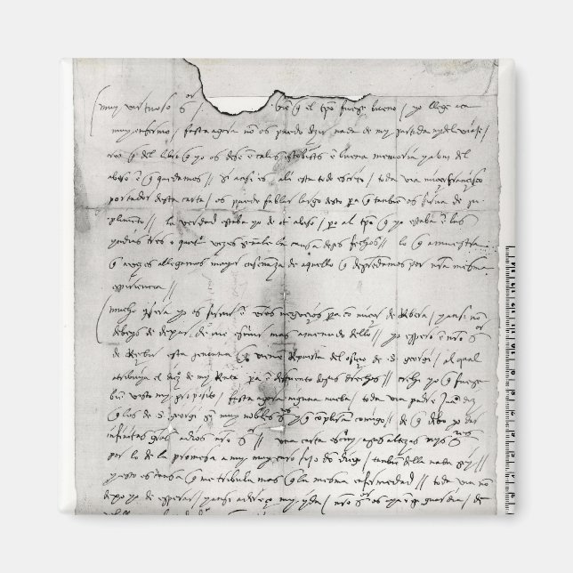 Aimant Fragment de la lettre écrite par Christopher (Devant)