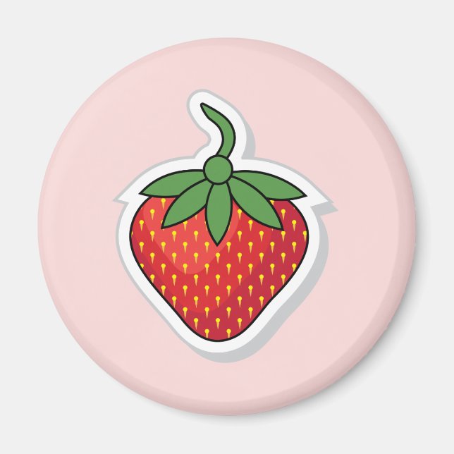 Aimant Fraise rouge sucrée (Devant)