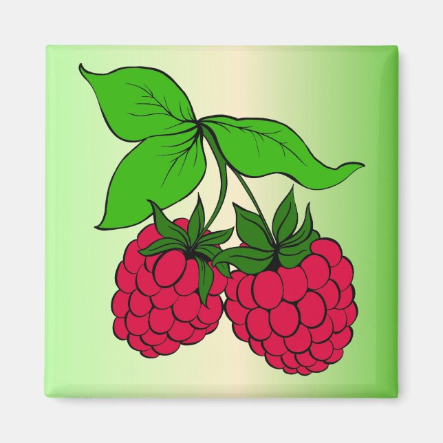 Aimant framboise (Devant)
