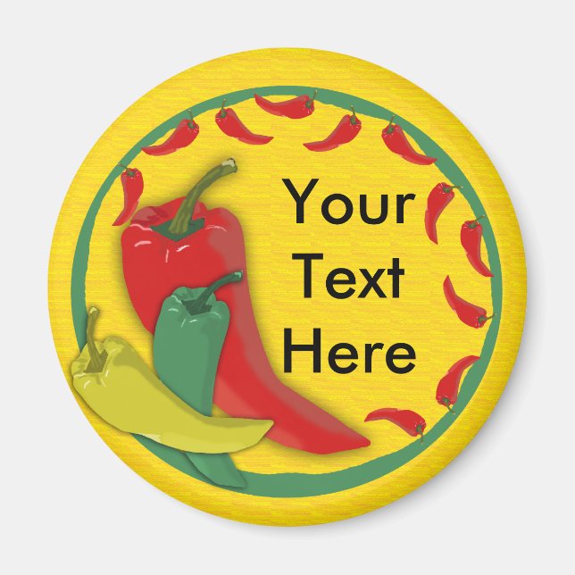 Aimant Frame circulaire du groupe Chili Pepper (Devant)