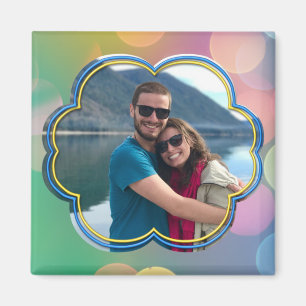 Aimant Frame photo personnalisé Bokeh Bubbles