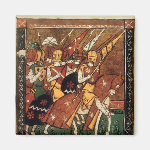 Aimant Franc 9084 f.20v : Chevaliers à cheval