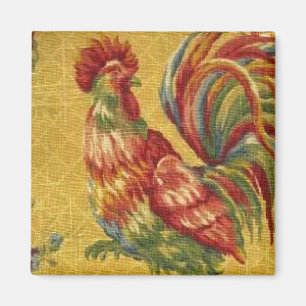 Aimant français de réfrigérateur de coq d'or de