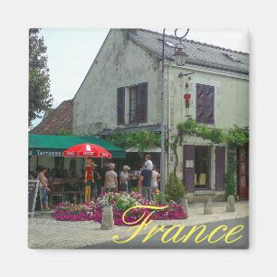 Aimant France Cityscape Street Restaurant Café View