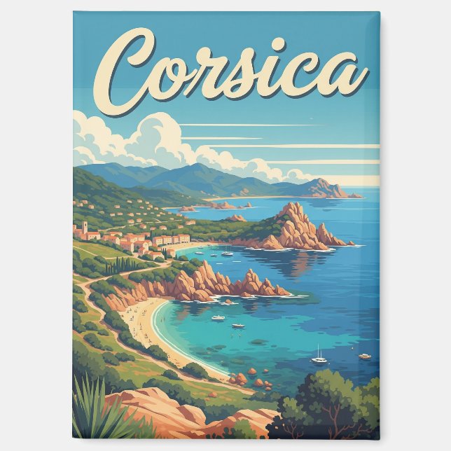 Aimant France Corsica Travel (Recto)
