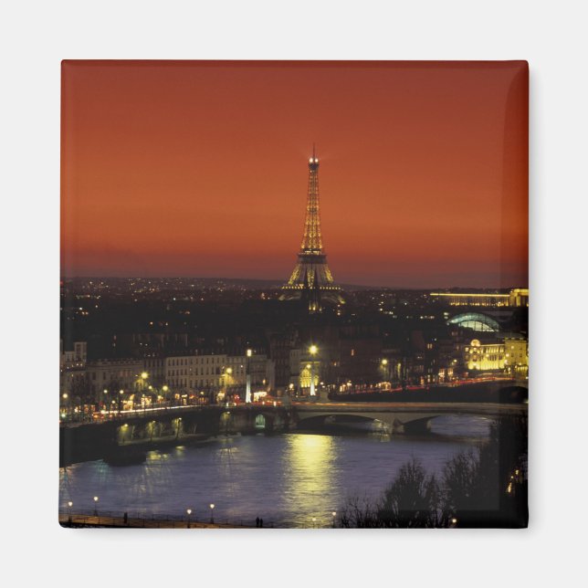 Aimant France, Paris Sunset vue Tour Eiffel et (Devant)