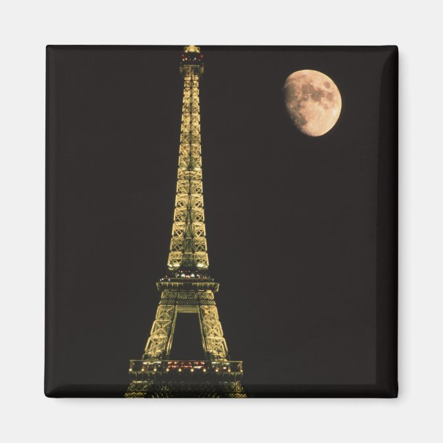 Aimant France, Paris. Tour Eiffel la nuit avec (Devant)