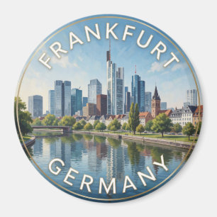 Aimant Francfort-sur-le-Main Allemagne Skyline