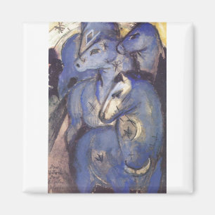 Aimant Franz Marc - tour de cavalier bleu des chevaux