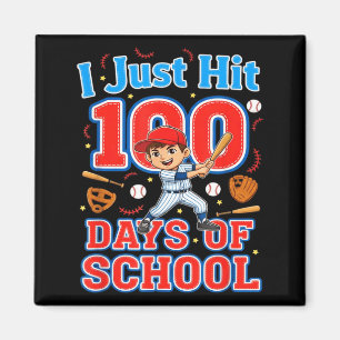 Aimant Frapper 100 jours d'école baseball 100ème jour gar