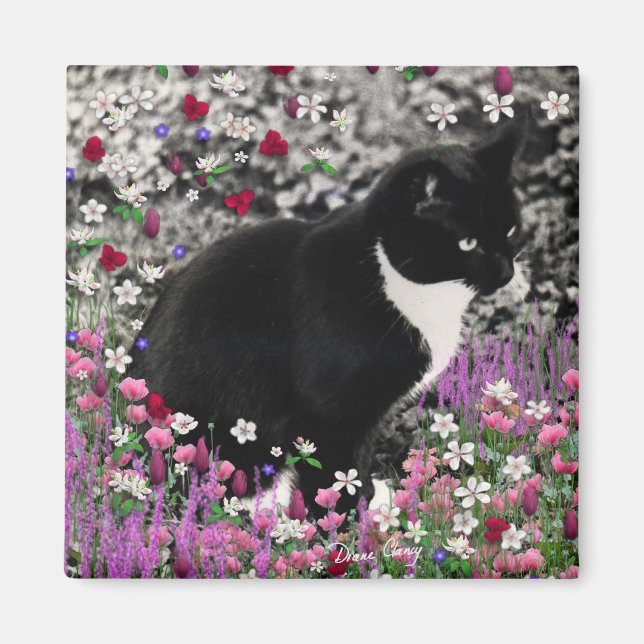 Aimant Frappes en Fleurs II - Tux Kitty Cat (Devant)