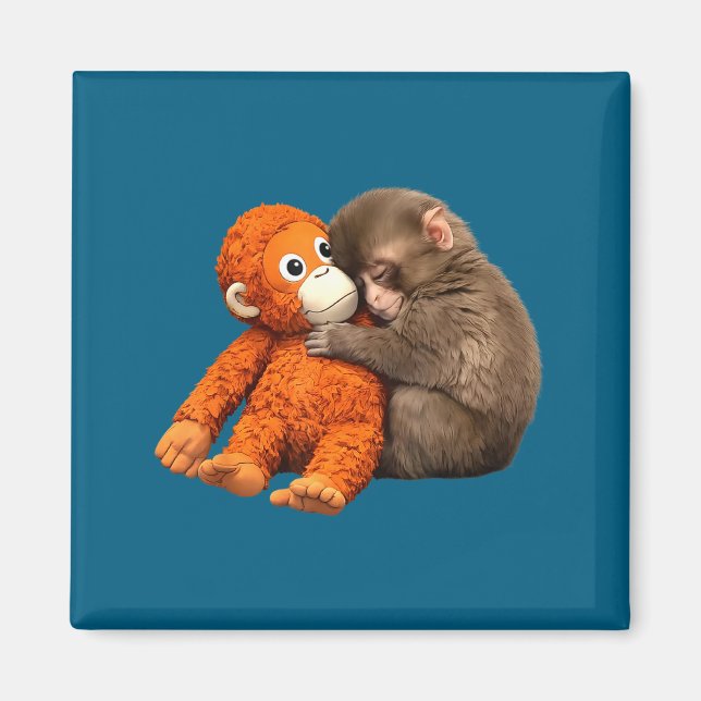 Aimant Frappez le mignon singe  (Devant)