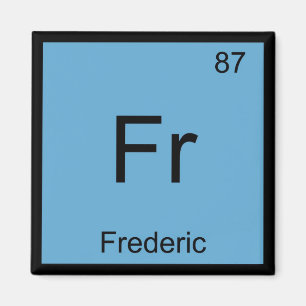Aimant Frédéric nom chimie élément tableau périodique