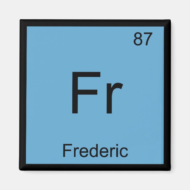 Aimant Frédéric nom chimie élément tableau périodique (Devant)
