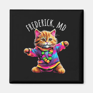 Aimant Frederick Md Usa Fun Jolie Danser Colorée Chat Des
