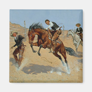 Aimant Frederick Remington Art de l'Ouest "Faites-le perd