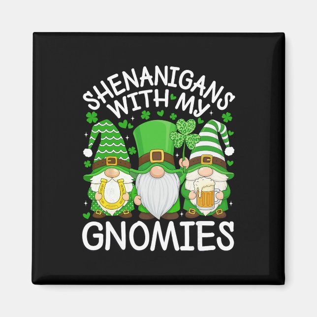 Aimant Fredonnements avec mon St. Patrick Gnome de Gnomie (Devant)