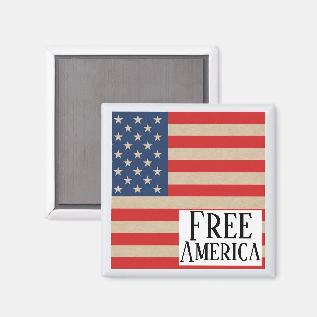 Aimant Free America (Recto/Verso)