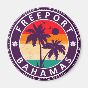 Aimant Freeport Bahamas Souvenirs Vintages 80s