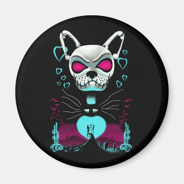 Aimant French bulldog | Love Halloween (Devant)