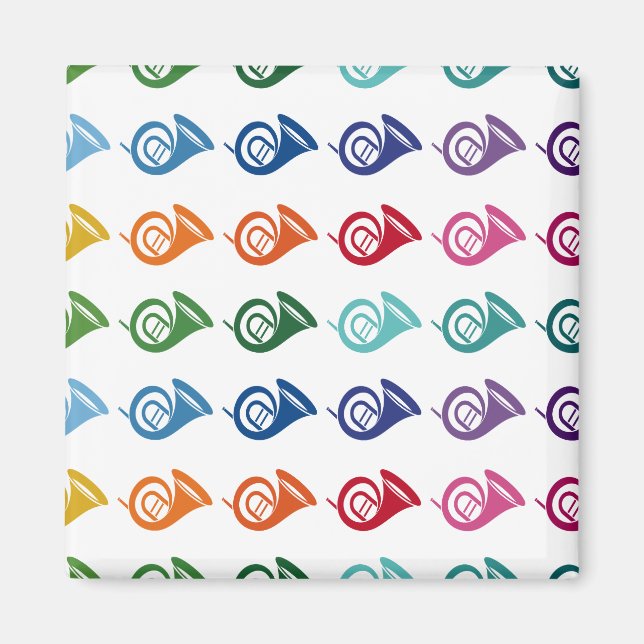 Aimant French Horn Colorful Fun Array (Devant)