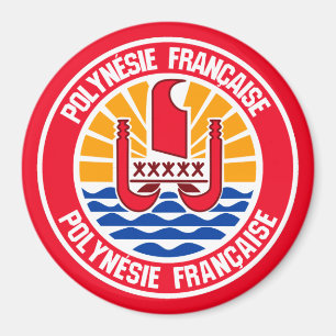 Aimant French Polynesia Round Emblem