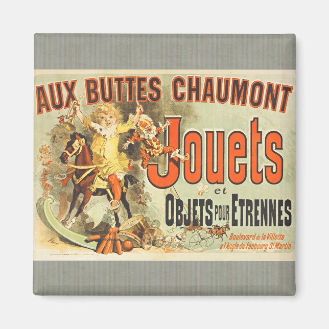 Aimant French Toy Joets Amis Poster vintage (Devant)