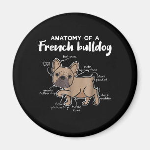 Aimant Frenchie Gift Anatomie D'Un Cadeau Français De B