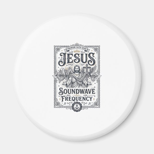 Aimant Fréquence d'onde sonore Jésus Fréquence d'onde son (Devant)