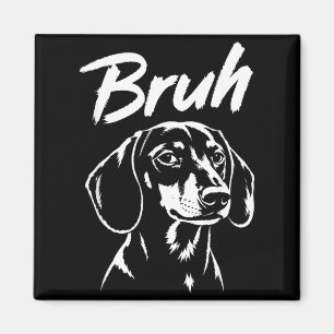 Aimant Frère drôle de dachshund mème amateur de chiens ho