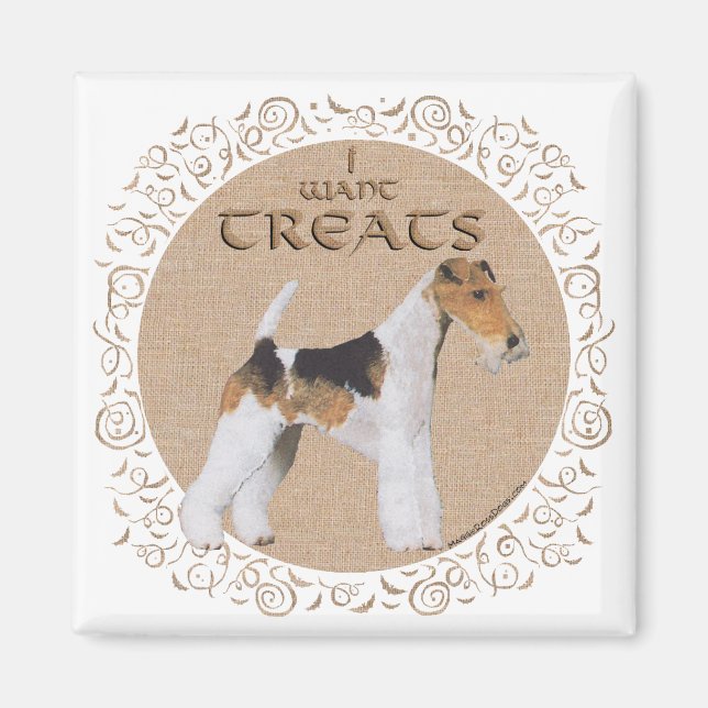 Aimant Friandises pour Fox Terrier à poil dur ! (Devant)