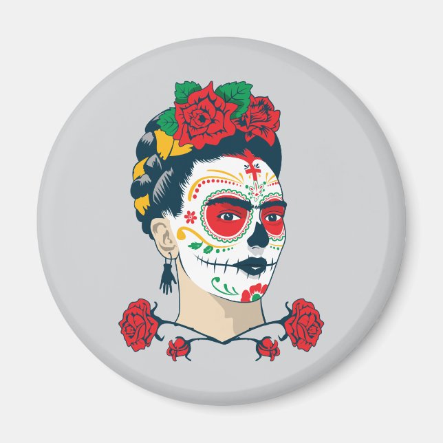 Aimant Frida Kahlo | El Día de los Muertos (Devant)