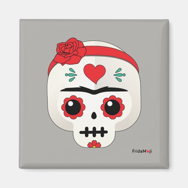 Aimant Frida Kahlo | FridaMoji - Sugar Skull (Devant)
