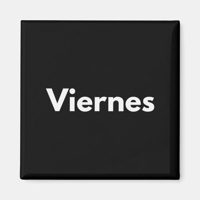 Aimant Friday Days Of The Week Español Spanish Language  (Devant)