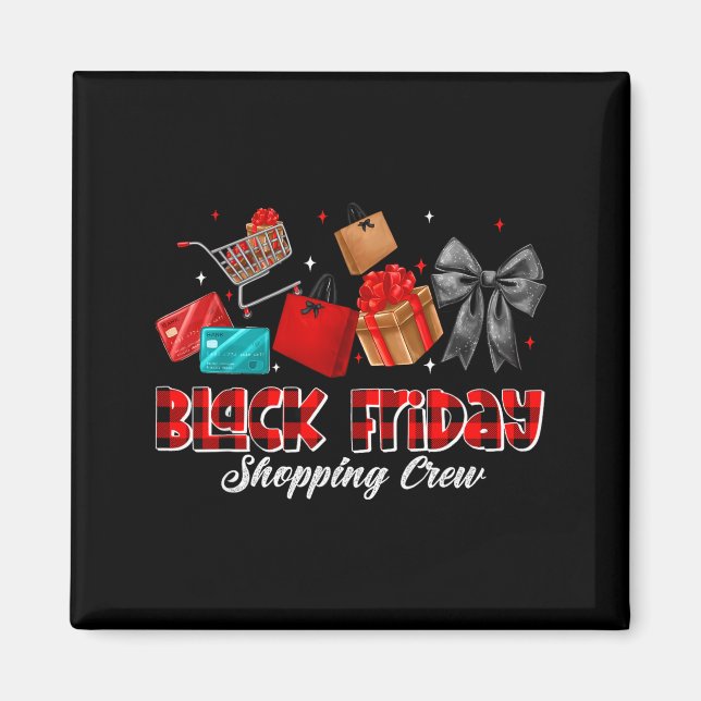 Aimant Friday Shopng Squad Christmas Black Shopng Family  (Devant)