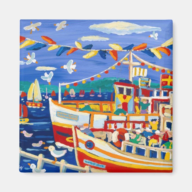 Aimant Fridge Art : Beany Casquettes et bateaux de plaisa (Devant)