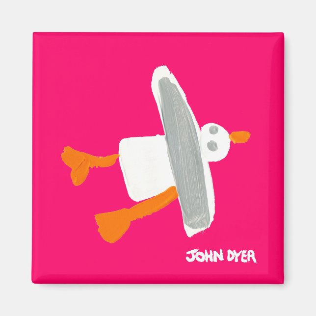 Aimant Fridge Art : Mouette (Devant)