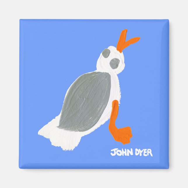 Aimant Fridge Art : Mouette (Devant)